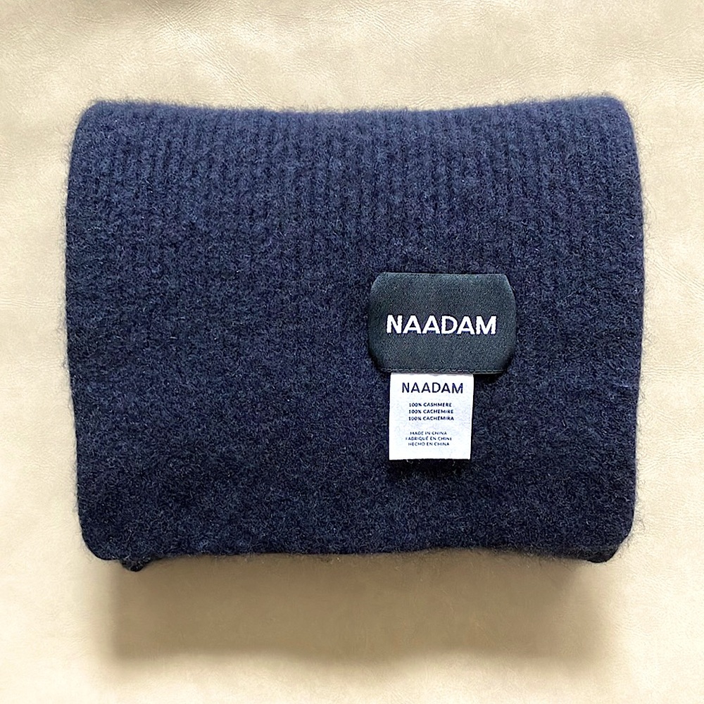 Naadam Navy Cashmere Scarf